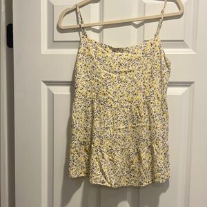 Chic Floral Yellow Camisole Top